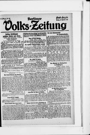 Berliner Volkszeitung vom 16.09.1918