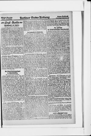 Berliner Volkszeitung vom 19.09.1918