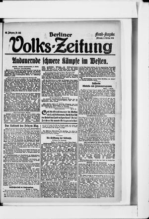 Berliner Volkszeitung vom 02.10.1918