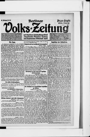 Berliner Volkszeitung vom 09.10.1918