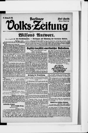 Berliner Volkszeitung vom 09.10.1918