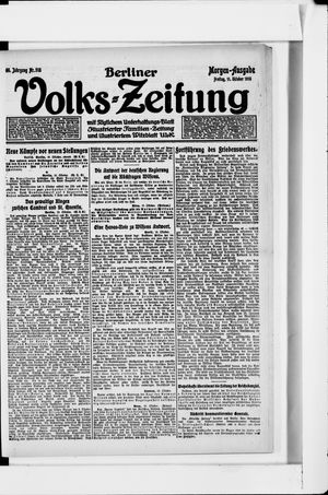 Berliner Volkszeitung vom 11.10.1918