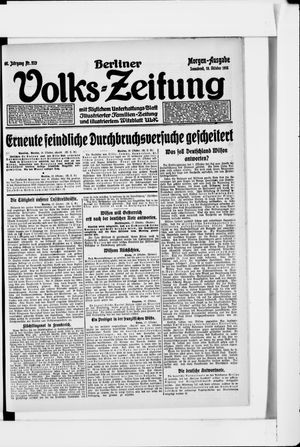 Berliner Volkszeitung vom 19.10.1918