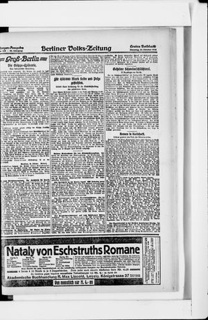 Berliner Volkszeitung vom 22.10.1918