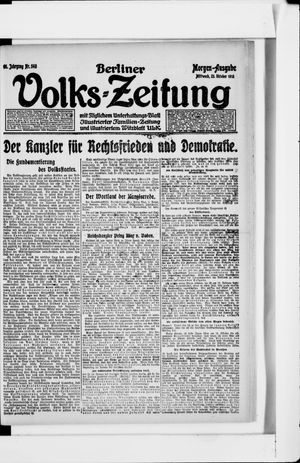 Berliner Volkszeitung vom 23.10.1918