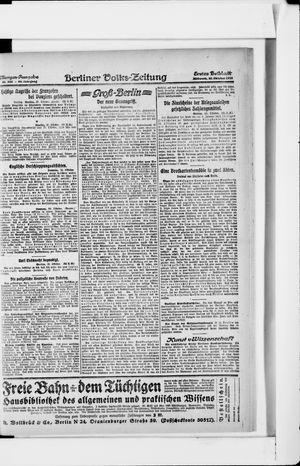 Berliner Volkszeitung vom 23.10.1918