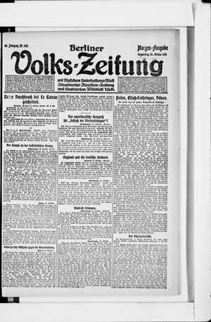 Berliner Volkszeitung vom 24.10.1918