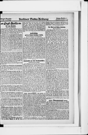 Berliner Volkszeitung on Oct 26, 1918