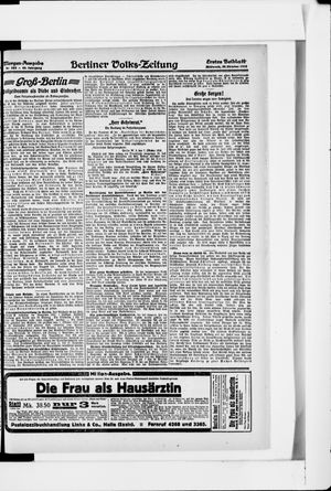 Berliner Volkszeitung on Oct 30, 1918