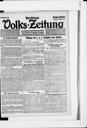 Berliner Volkszeitung vom 31.10.1918