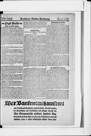 Berliner Volkszeitung vom 31.10.1918