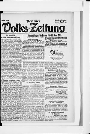 Berliner Volkszeitung vom 31.10.1918