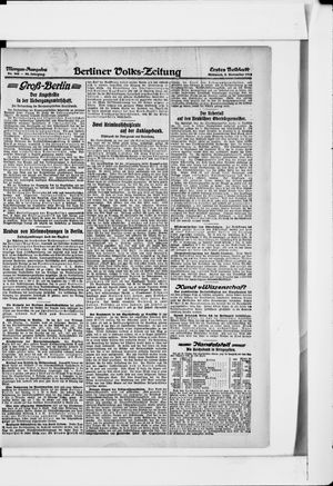 Berliner Volkszeitung vom 06.11.1918