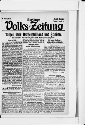 Berliner Volkszeitung vom 06.11.1918