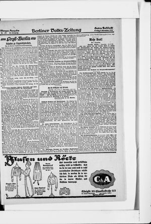 Berliner Volkszeitung vom 08.11.1918