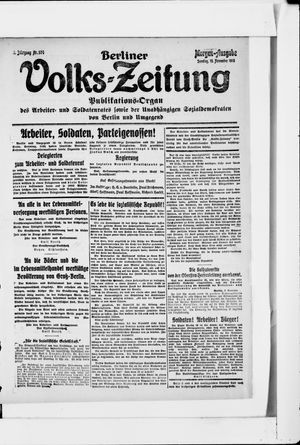 Berliner Volkszeitung vom 10.11.1918