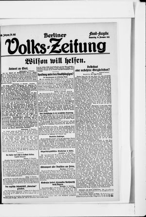 Berliner Volkszeitung vom 14.11.1918