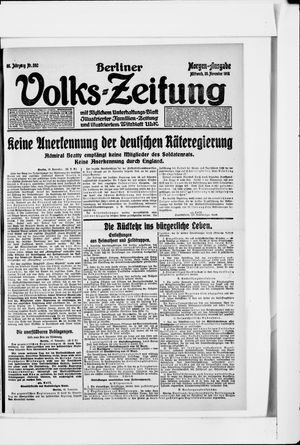Berliner Volkszeitung vom 20.11.1918
