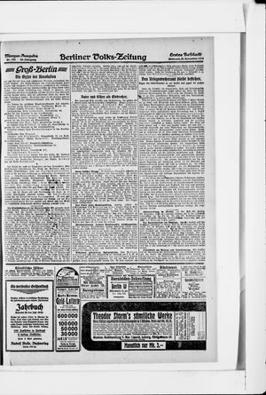 Berliner Volkszeitung vom 20.11.1918