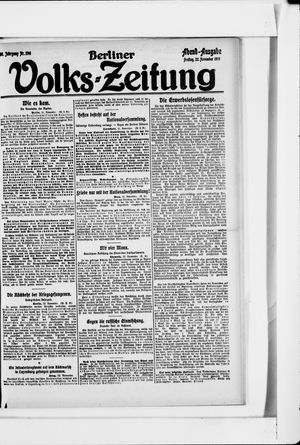 Berliner Volkszeitung vom 22.11.1918