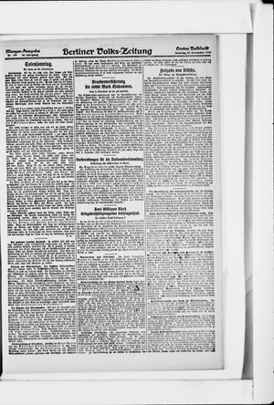 Berliner Volkszeitung vom 24.11.1918