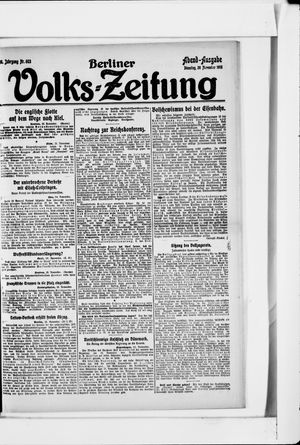 Berliner Volkszeitung vom 26.11.1918