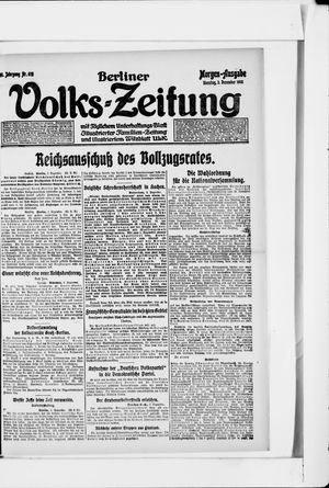 Berliner Volkszeitung on Dec 3, 1918