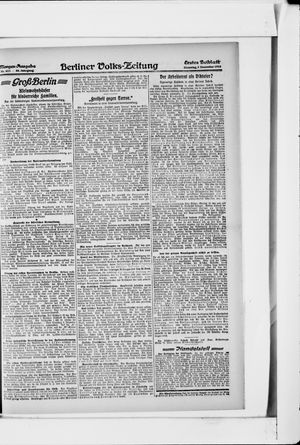 Berliner Volkszeitung vom 03.12.1918