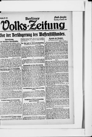 Berliner Volkszeitung on Dec 12, 1918