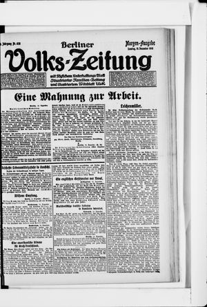 Berliner Volkszeitung vom 15.12.1918