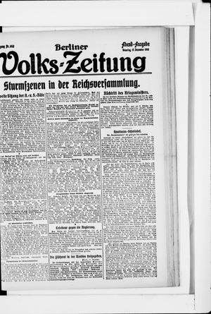 Berliner Volkszeitung vom 17.12.1918