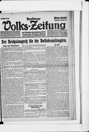 Berliner Volkszeitung vom 19.12.1918