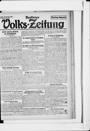 Berliner Volkszeitung vom 23.12.1918