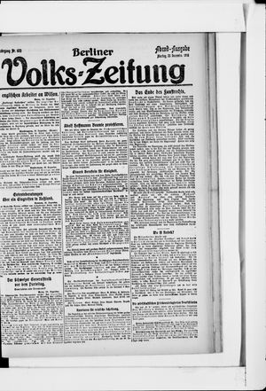 Berliner Volkszeitung vom 23.12.1918