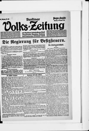 Berliner Volkszeitung vom 31.12.1918