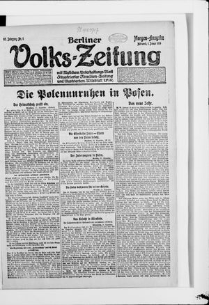 Berliner Volkszeitung vom 01.01.1919