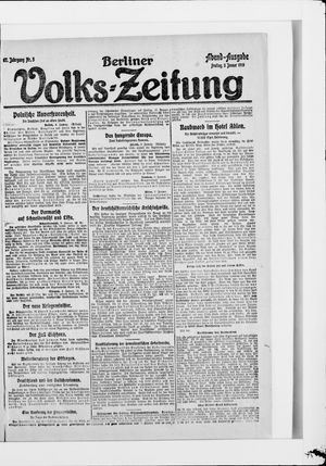 Berliner Volkszeitung on Jan 3, 1919