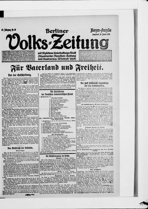 Berliner Volkszeitung vom 18.01.1919