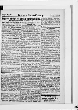 Berliner Volkszeitung on Jan 22, 1919