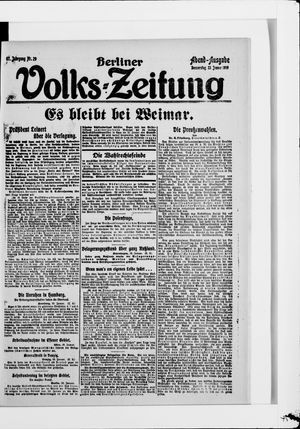 Berliner Volkszeitung vom 23.01.1919
