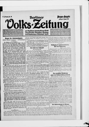 Berliner Volkszeitung on Jan 24, 1919