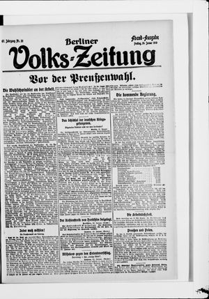 Berliner Volkszeitung vom 24.01.1919