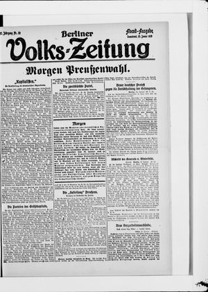 Berliner Volkszeitung on Jan 25, 1919