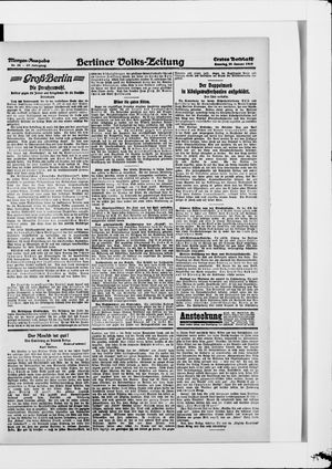 Berliner Volkszeitung vom 26.01.1919