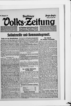 Berliner Volkszeitung vom 28.01.1919