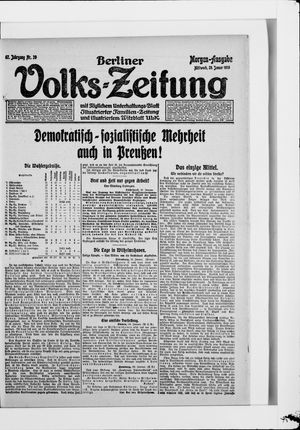 Berliner Volkszeitung on Jan 29, 1919