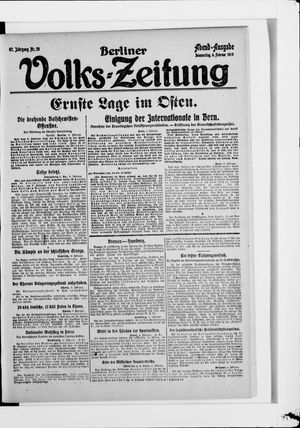Berliner Volkszeitung on Feb 6, 1919