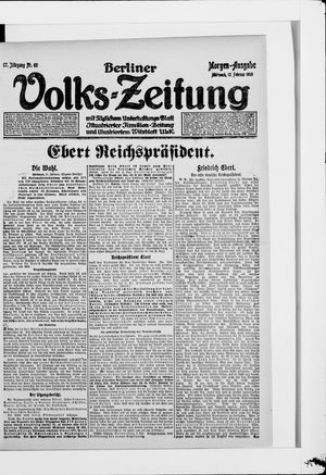 Berliner Volkszeitung on Feb 12, 1919