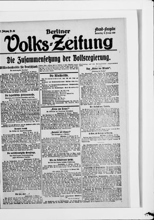 Berliner Volkszeitung vom 13.02.1919