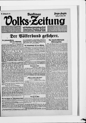 Berliner Volkszeitung vom 16.02.1919